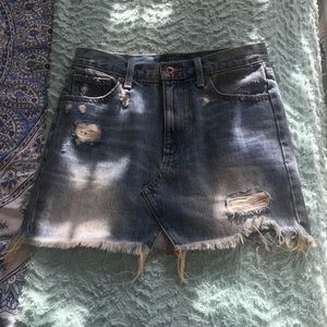 Lucky brand distressed jean skirt